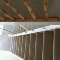 stairs with toughened glass